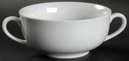 White Shoulders Flat Cream Soup Bowl