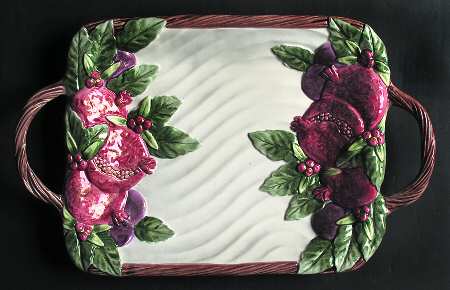 Winter Fruit Handled Serving Tray