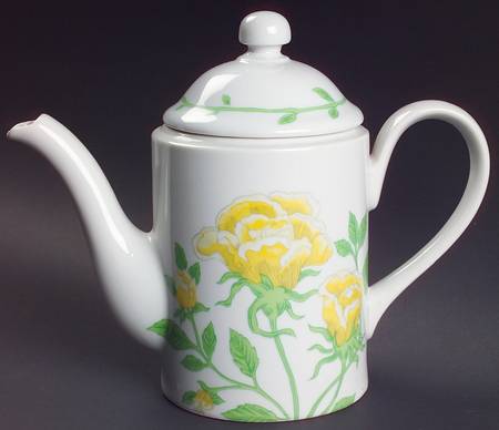 Yellow Rose Mini Coffee Pot & Lid