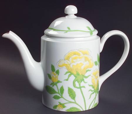 Yellow Rose Coffee Pot & Lid