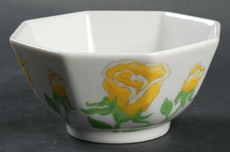 Yellow Rose 5" Octagonal Vegetable Bowl