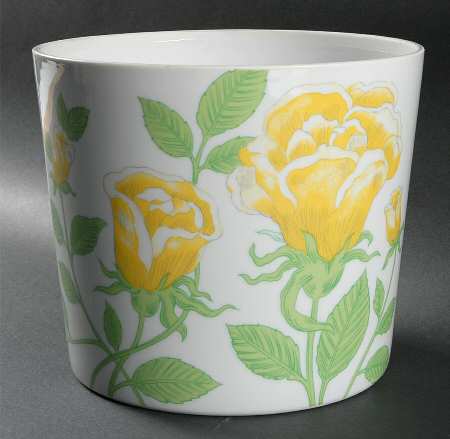 Yellow Rose 6" Flower Pot