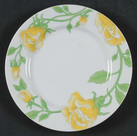 Yellow Rose Salad Plate