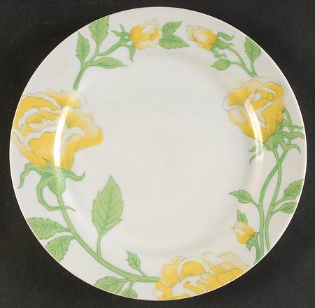 Yellow Rose Luncheon Plate