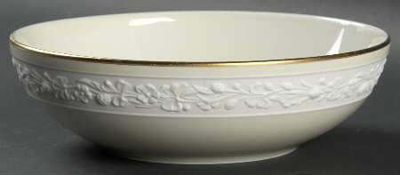 Ariana (Embossed, Gold Trim, Coupe) Coupe Cereal Bowl