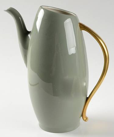 Avalon Sage Green (Gold Trim) Coffee Pot No Lid