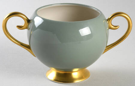 Avalon Sage Green (Gold Trim) Sugar Bowl No Lid