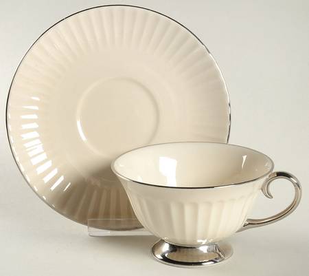 Bellmere Flutes Footed Cup & Saucer Set