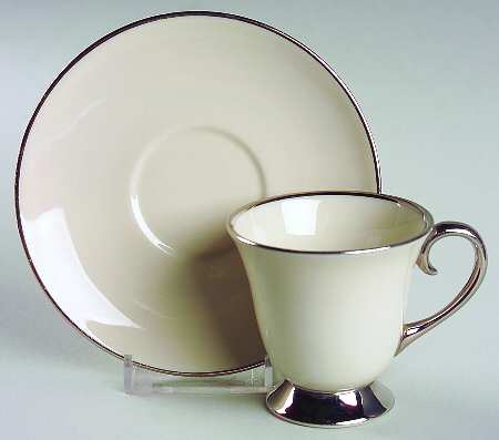 Bellmere (Rim & Coupe) Footed Demitasse Cup & Saucer Set