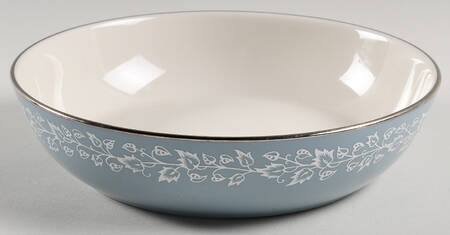 Brocade Strata Blue 8" Round Vegetable Bowl