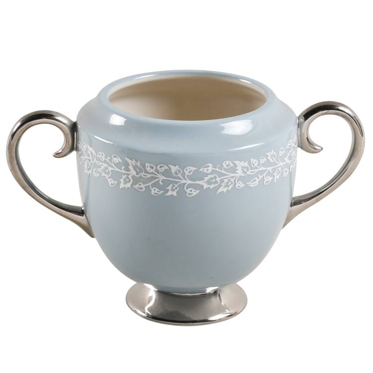 Brocade Strata Blue Mini Sugar Bowl No Lid
