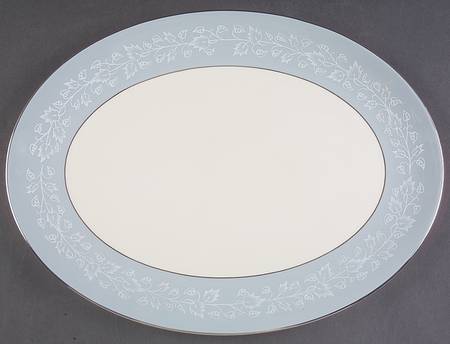 Brocade Strata Blue 14" Oval Serving Platter