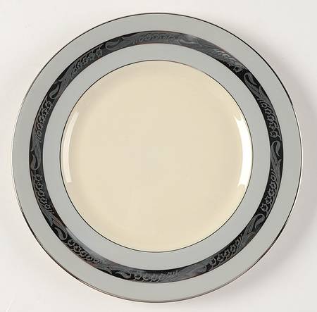 Bridal Wreath Gray Salad Plate