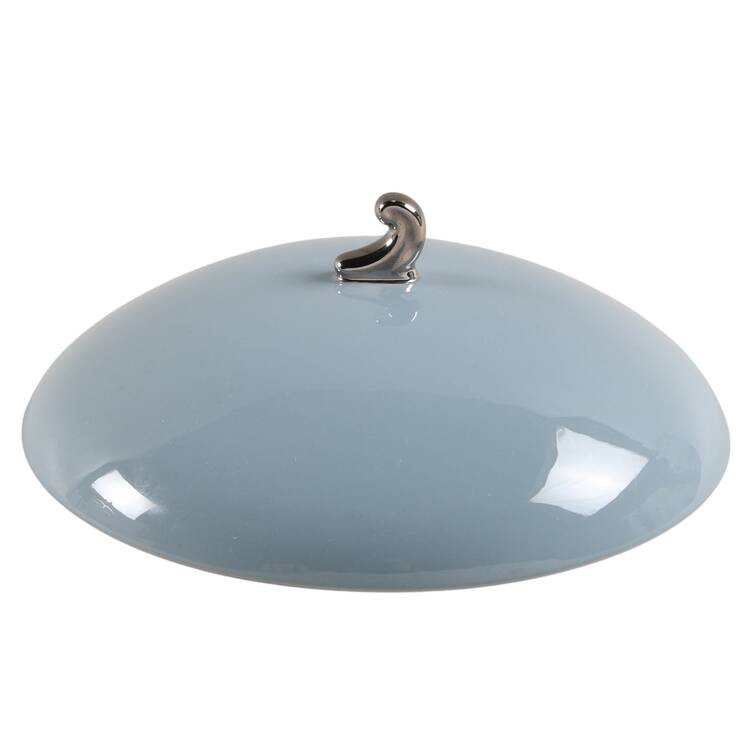 Bridal Wreath Strata Blue (Rim) Lid for Round Vegetable