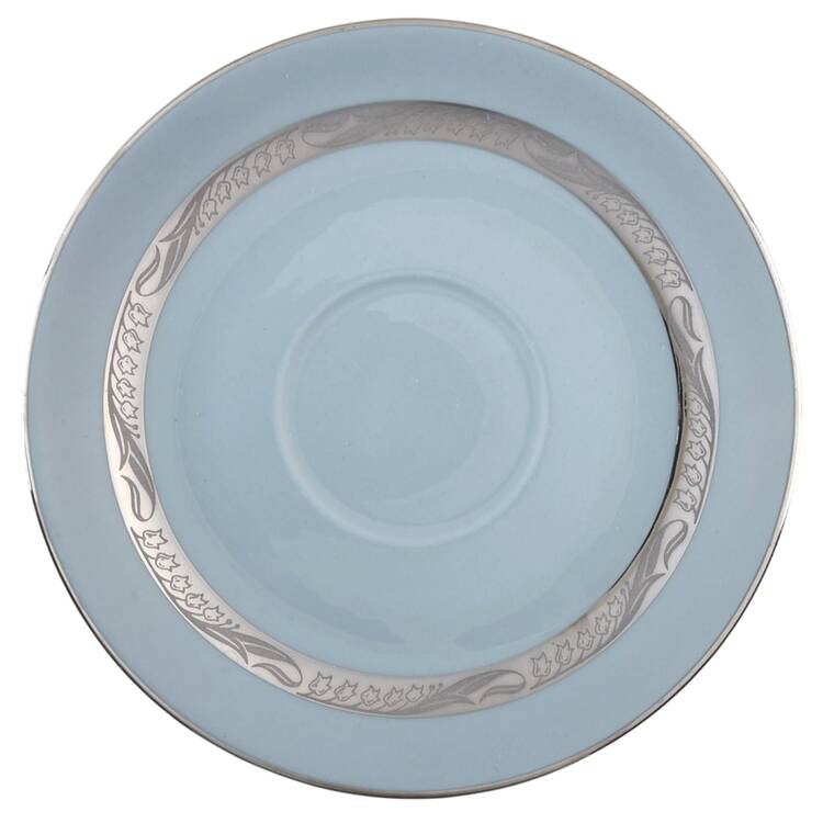 Bridal Wreath Strata Blue (Rim) Saucer
