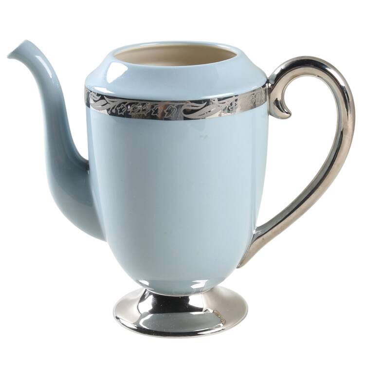 Bridal Wreath Strata Blue (Rim) Coffee Pot & Lid