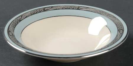 Bridal Wreath Strata Blue (Rim) Rim Fruit/Dessert (Sauce) Bowl