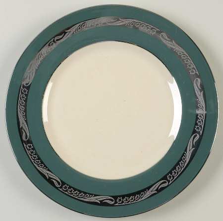 Bridal Wreath Teal Green Salad Plate