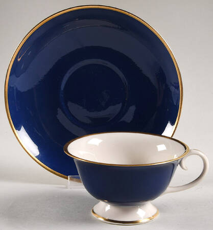 Sylvan-California Cobalt Blue Footed Cup & Saucer Set