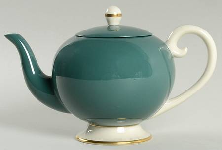 Sylvan-California Teal Green (Rim) Teapot & Lid