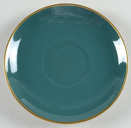 Sylvan-California Teal Green (Rim) Saucer for Footed Cup