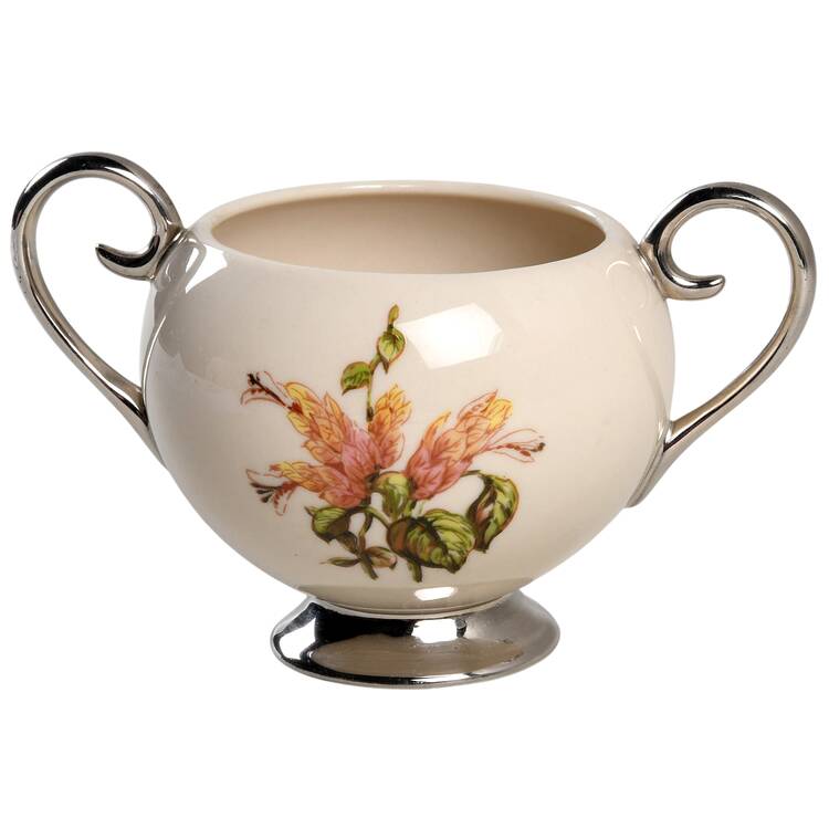 Cambria No Color Band (Platinum Trim) Sugar Bowl No Lid