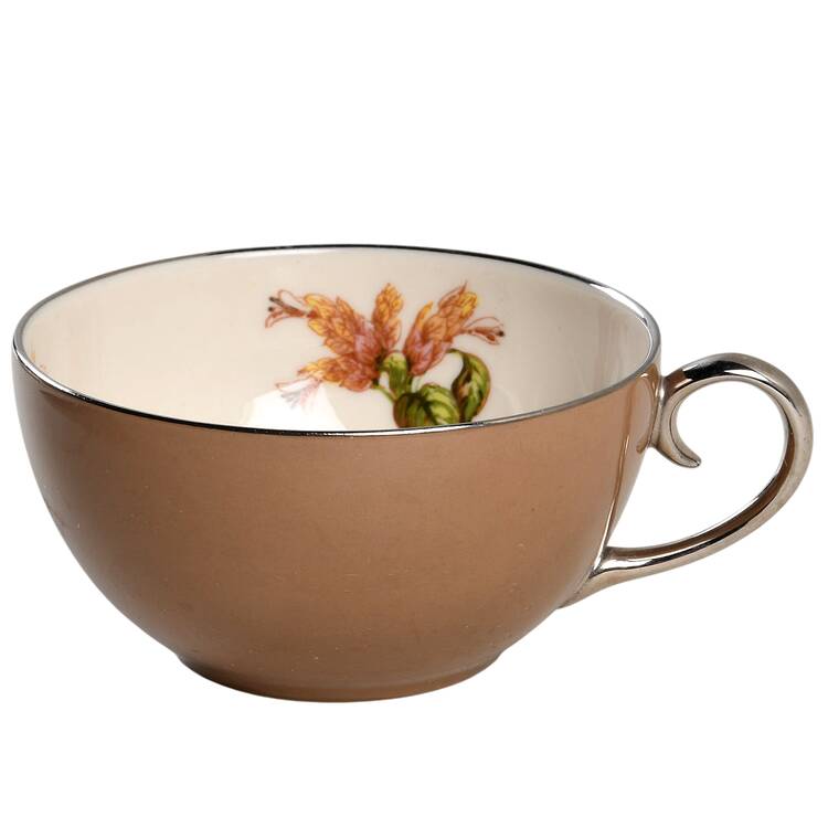 Cambria Cocoa (Platinum Trim) Flat Cup