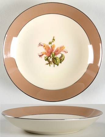 Cambria Cocoa (Platinum Trim) Coupe Cereal Bowl