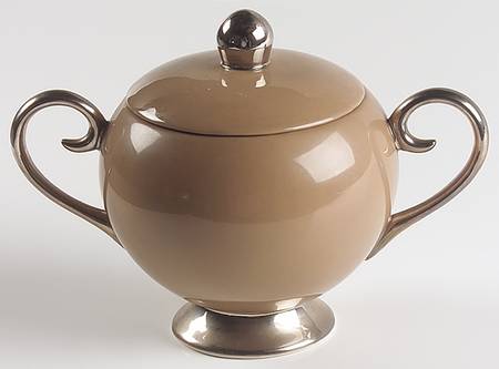Platinum Cocoa (Rim) Sugar Bowl & Lid