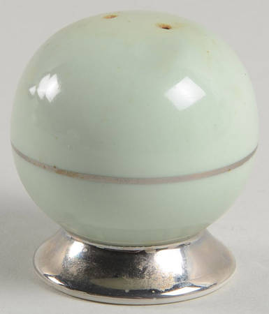 Cambria Light Green (Platinum Trim) Salt Shaker