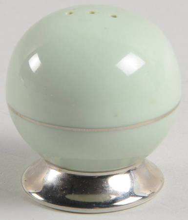 Cambria Light Green (Platinum Trim) Pepper Shaker
