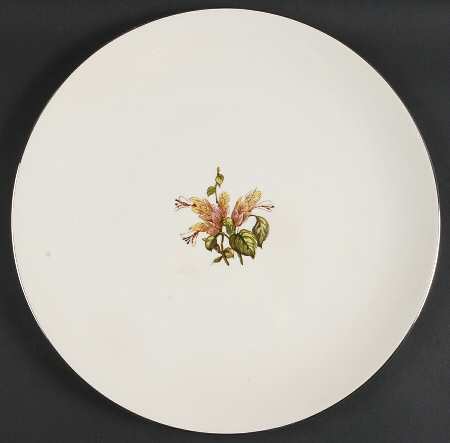 Cambria No Color Band (Platinum Trim) 14" Chop Plate (Round Platter)
