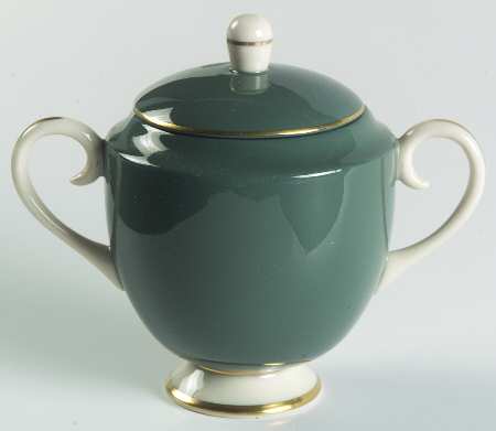 Ceylon Teal Green Mini Sugar Bowl & Lid