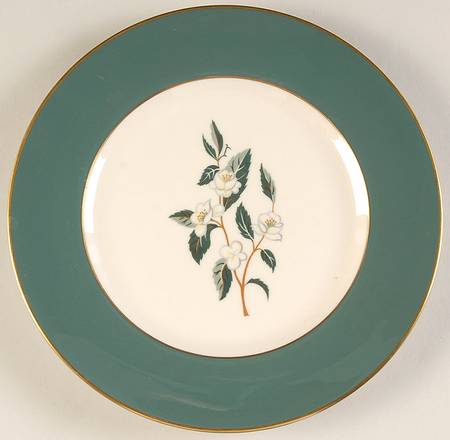 Ceylon Teal Green Salad Plate