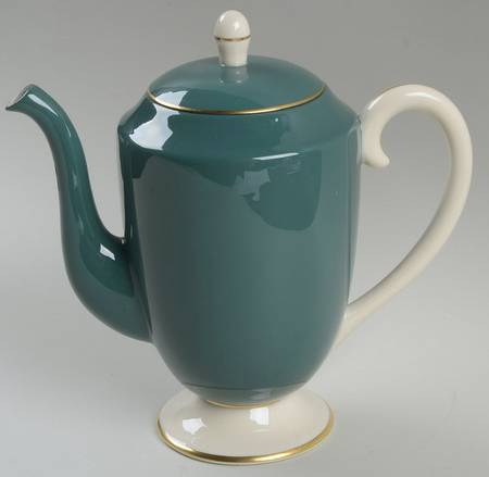 Ceylon Teal Green Coffee Pot & Lid
