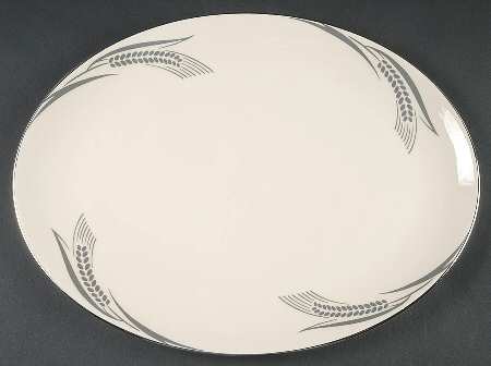 Chalice No Color Band (Platinum Trim) 14" Oval Serving Platter