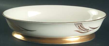Chalice No Color Band (Gold Trim) 10" Oval Vegetable Bowl