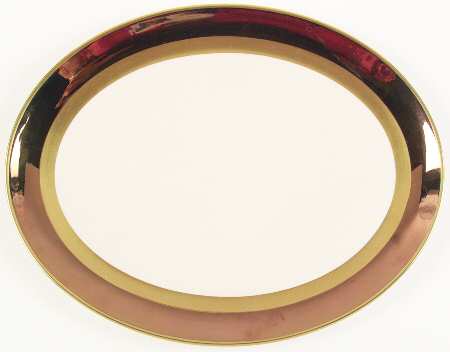 Copper & Gold 16" Oval Serving Platter