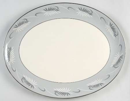Continental Grey 15" Oval Serving Platter