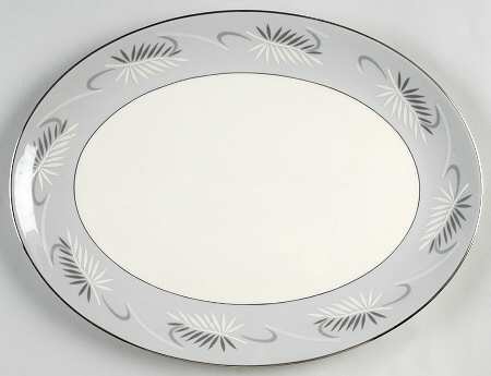 Continental Grey 14" Oval Serving Platter
