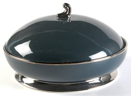 Contessa Black Round Covered Vegetable