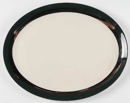 Contessa Black 16" Oval Serving Platter