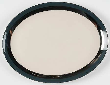 Contessa Black 15" Oval Serving Platter