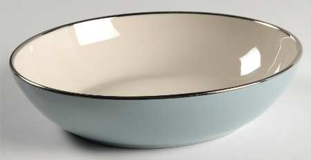 Contessa Gray (Platinum Trim, Coupe) 8" Round Vegetable Bowl
