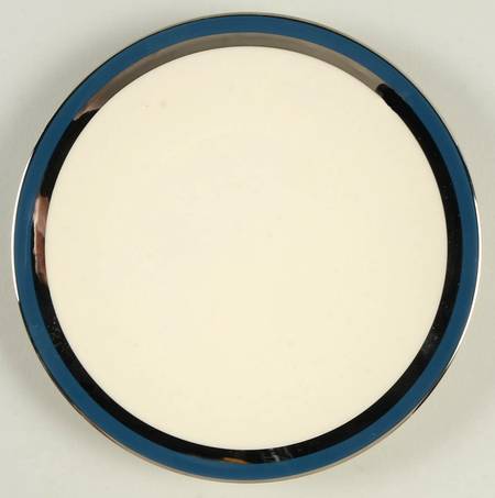 Contessa Mystic Blue (Platinum Trim, Coupe) Bread & Butter Plate