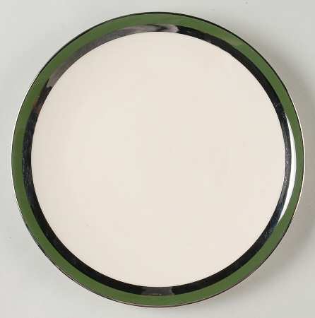 Contessa Spanish Green (Platinum Trim, Coupe) Salad Plate