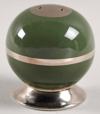 Contessa Spanish Green (Platinum Trim, Rim) Salt Shaker