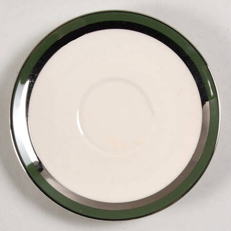 Contessa Spanish Green (Platinum Trim, Rim) Saucer for Demitasse Cup
