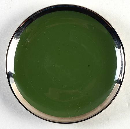 Contessa Spanish Green (Platinum Trim, Rim) Coaster