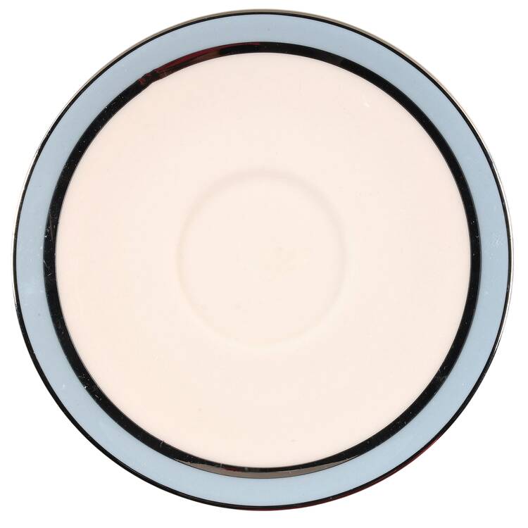 Contessa Strata Blue (Platinum Trim, Coupe) Saucer for Demitasse Cup